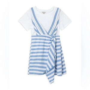 Habitual Kids Girls Ruched Fringe Dress - Big Kid